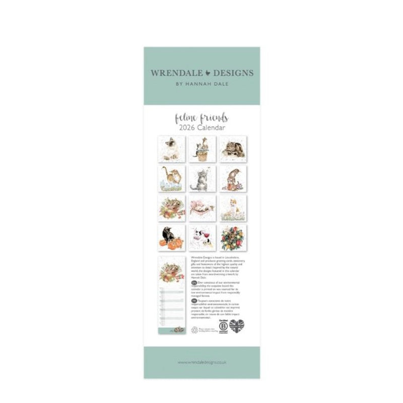 ‘Feline Friends’ Slim 2026 Calendar