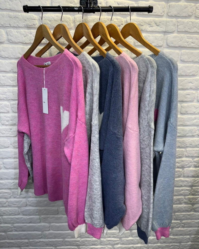 Hayley Heart Jumper - More Colours Available