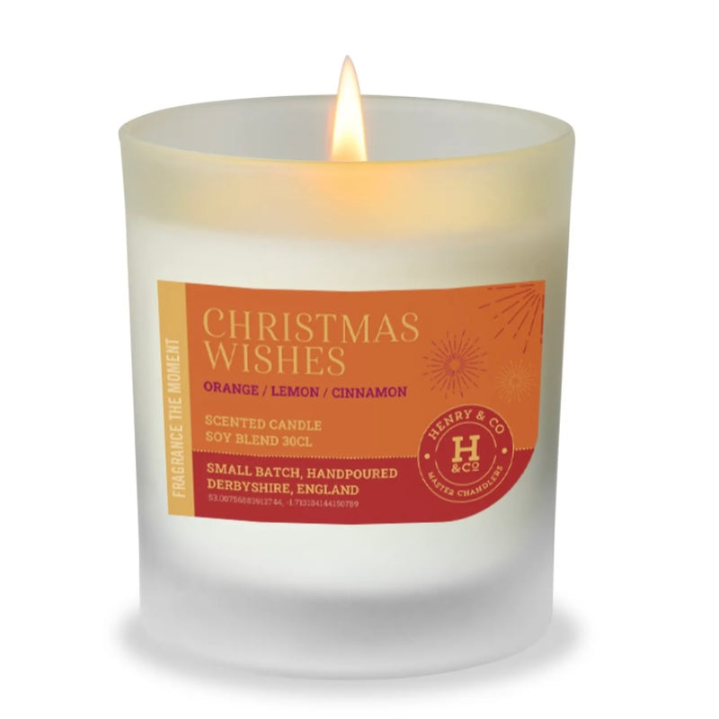 Christmas Wishes Scented Candle - Orange, Lemon & Cinnamon