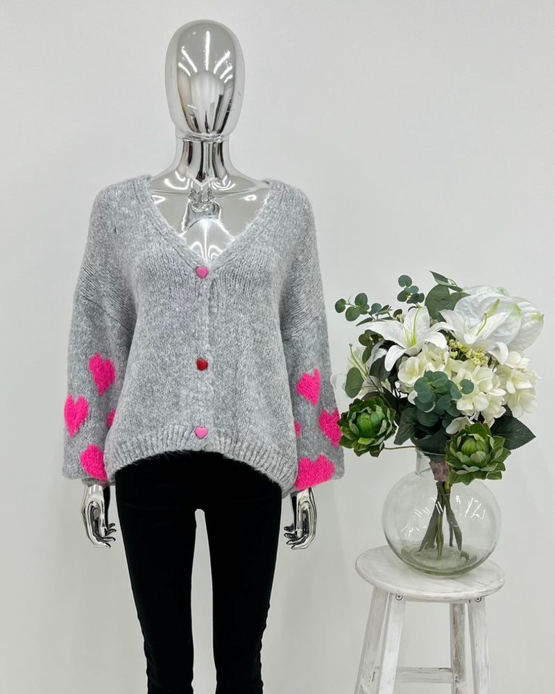 Tina Heart Cardigan - More Colours Available