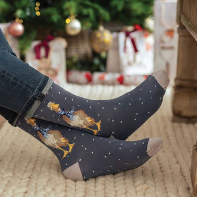 ‘Christmas Scarves’ Men’s Duck Bamboo Socks