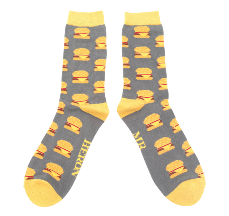 Burgers Grey Bamboo Socks