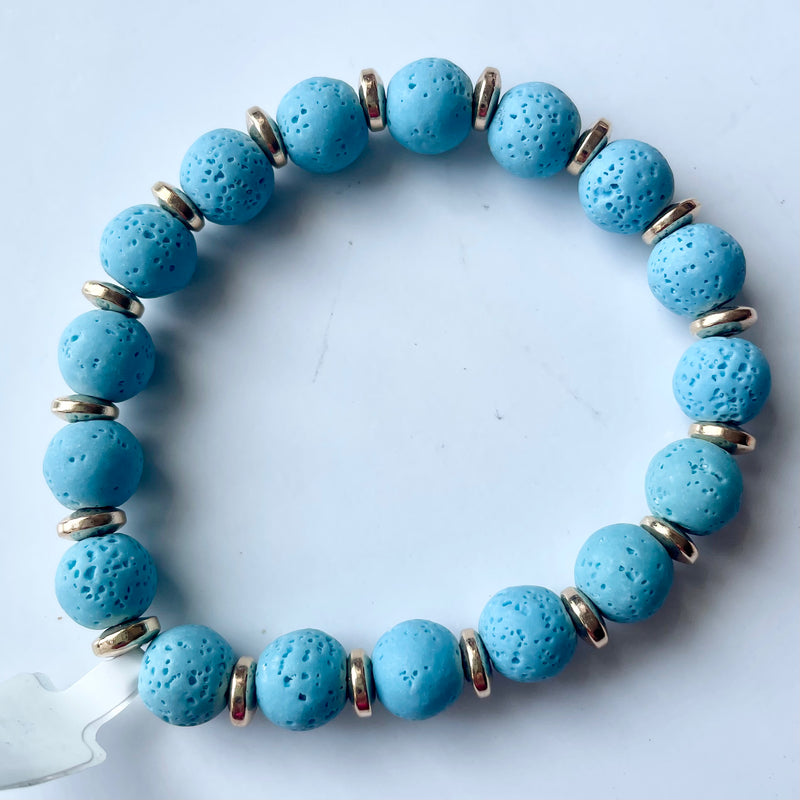 Lava Stone Elastic Bracelets