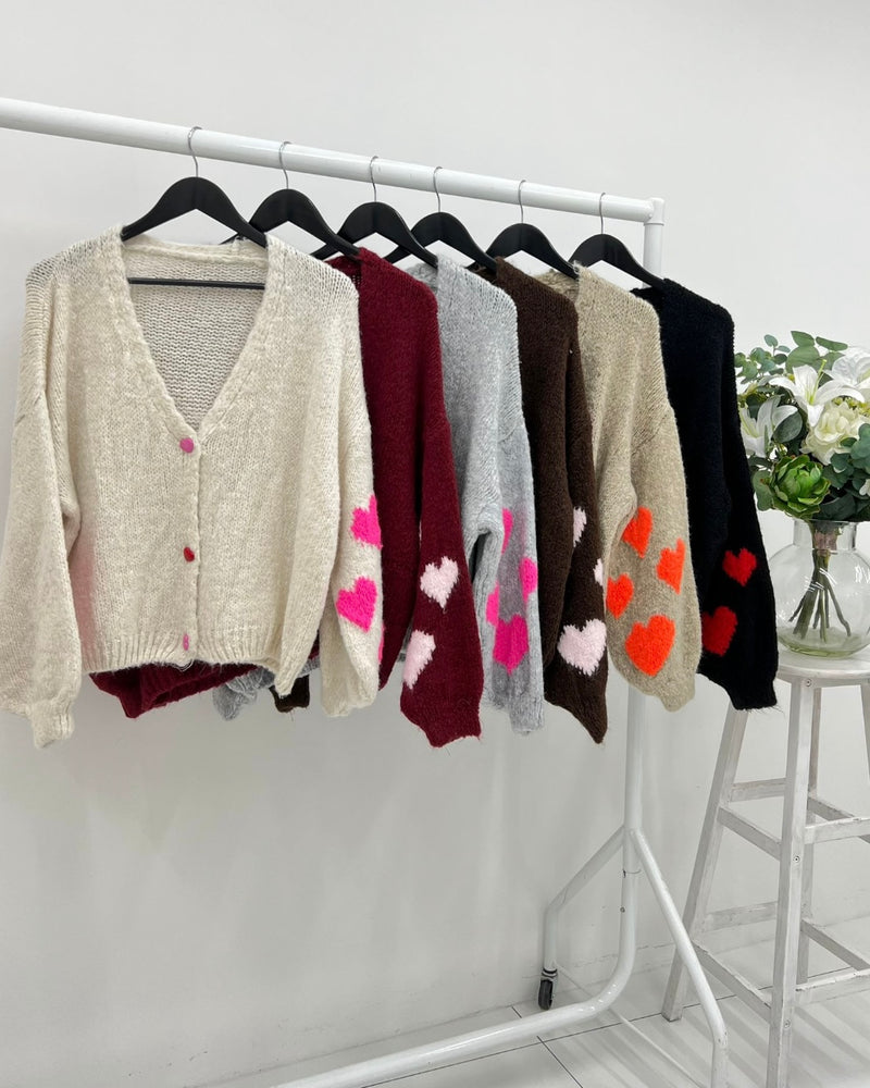 Tina Heart Cardigan - More Colours Available