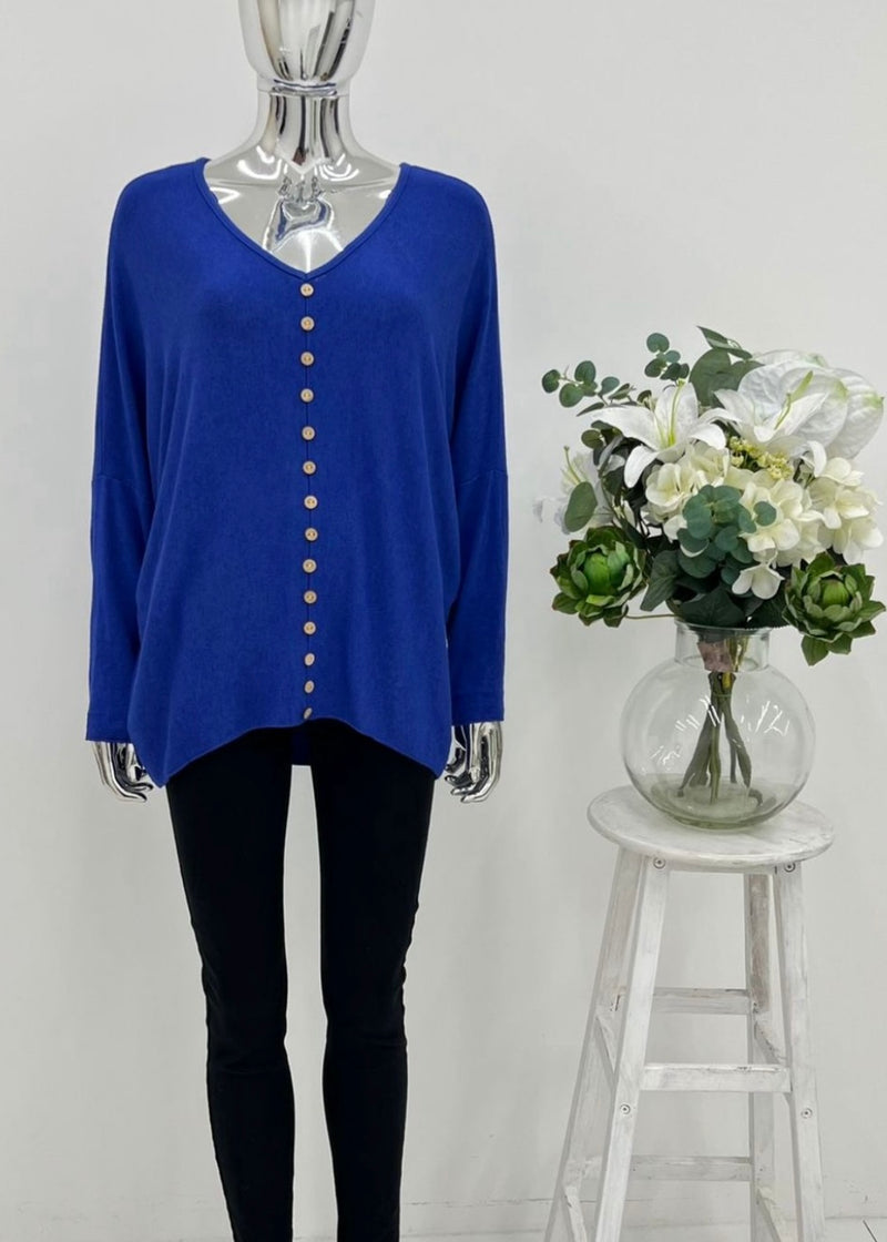 Karen Button Jumper - More Colours Available