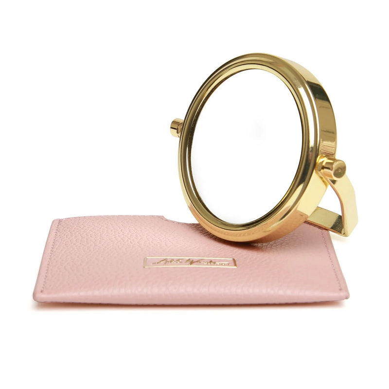 Alice Wheeler 7 x Magnification Mirror & Pouch In Pink