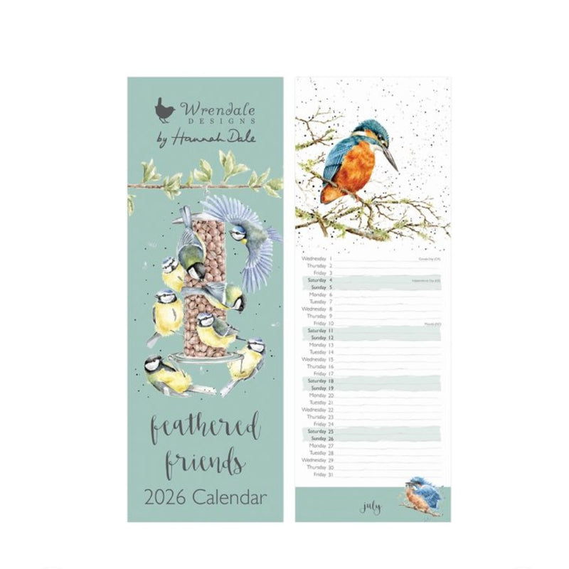 ‘Feathered Friends’ Slim 2026 Calendar