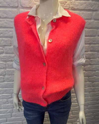 Corinne Button Vest Cardigan - More Colours Available
