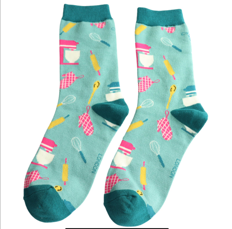 Home Baker Duck Egg Bamboo Socks