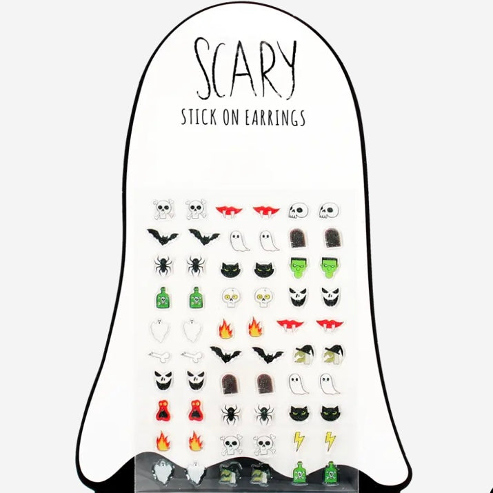 Scary Stick On Earrings