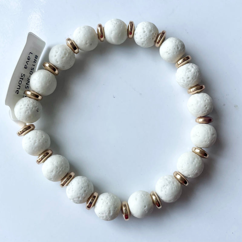 Lava Stone Elastic Bracelets