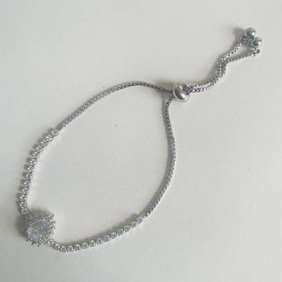 Diamond Tear Drop Adjustable Bracelet