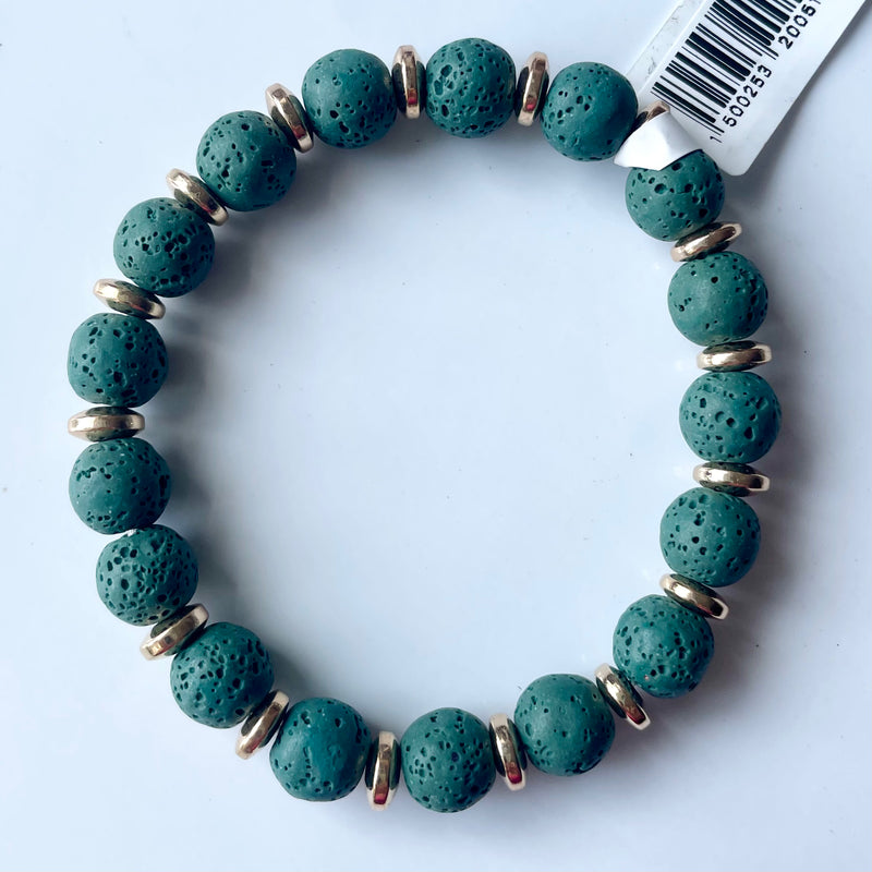 Lava Stone Elastic Bracelets