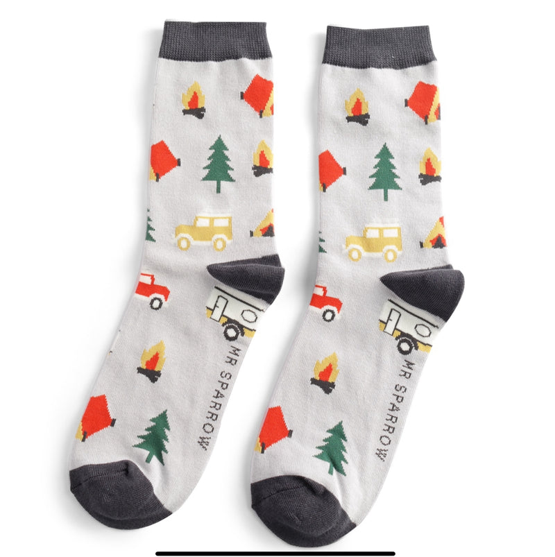 Camping Silver Bamboo Socks