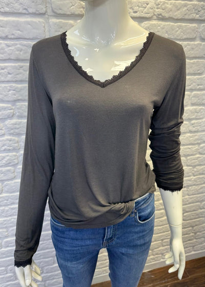 Claudia Thermal Long Sleeved Lace Top - More Colours Available