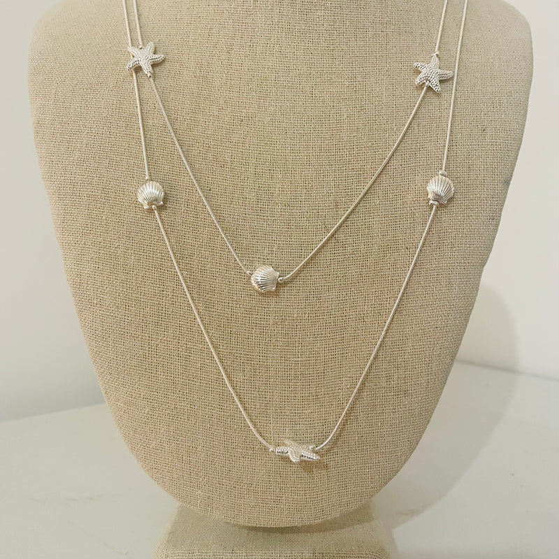 Shell & Starfish Long Necklace