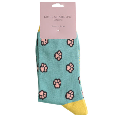 Jelly Bean Paws Duck Egg Bamboo Socks