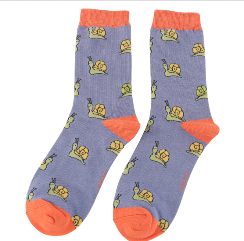 Snails Denim Bamboo Socks