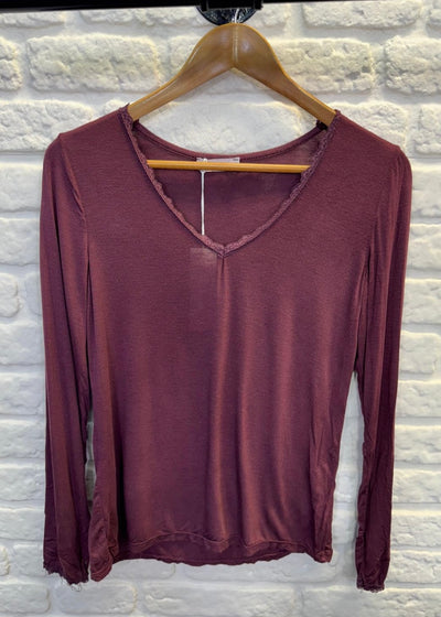 Claudia Thermal Long Sleeved Lace Top - More Colours Available