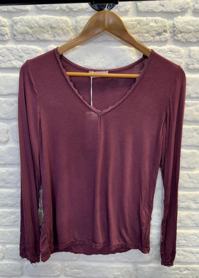 Claudia Thermal Long Sleeved Lace Top - More Colours Available