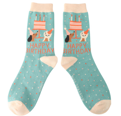 Birthday Pets Duck Egg Bamboo Socks