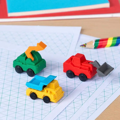 Construction Vehicle Erasers (set of three)
