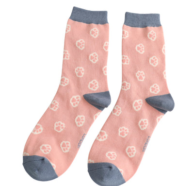 Jelly Bean Paws Dusky Pink Bamboo Socks