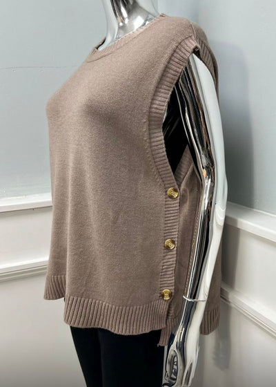 Catherine Button Sleeveless Jumper - More Colours Available