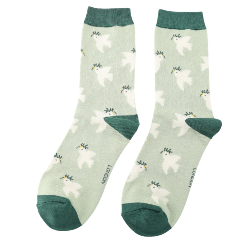 Doves Mint Bamboo Socks