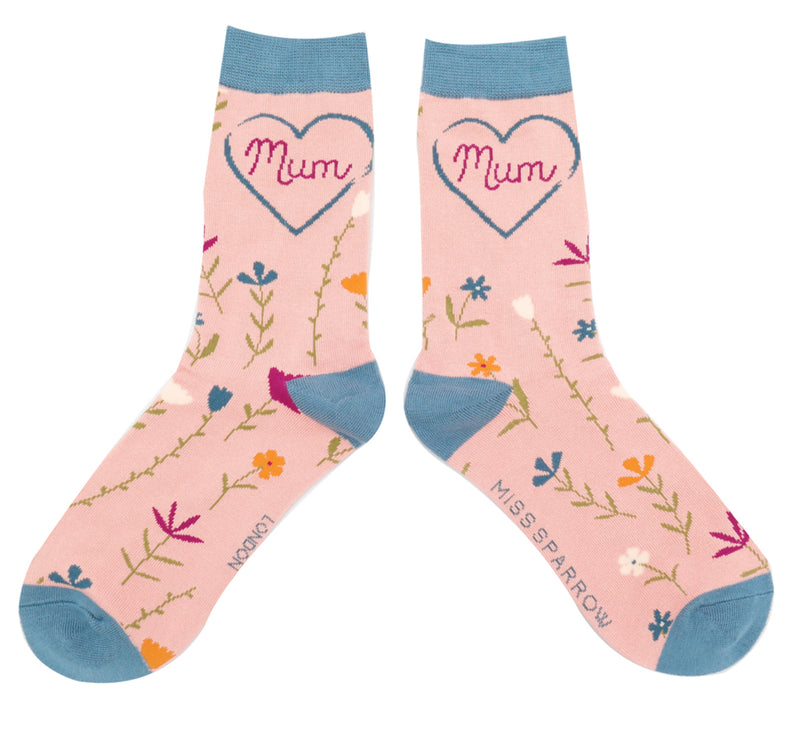 Mum Dusky Pink Bamboo Socks