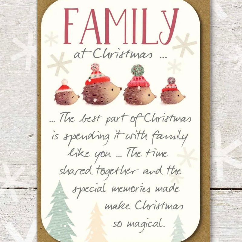 Family At Christmas Keepsake Card