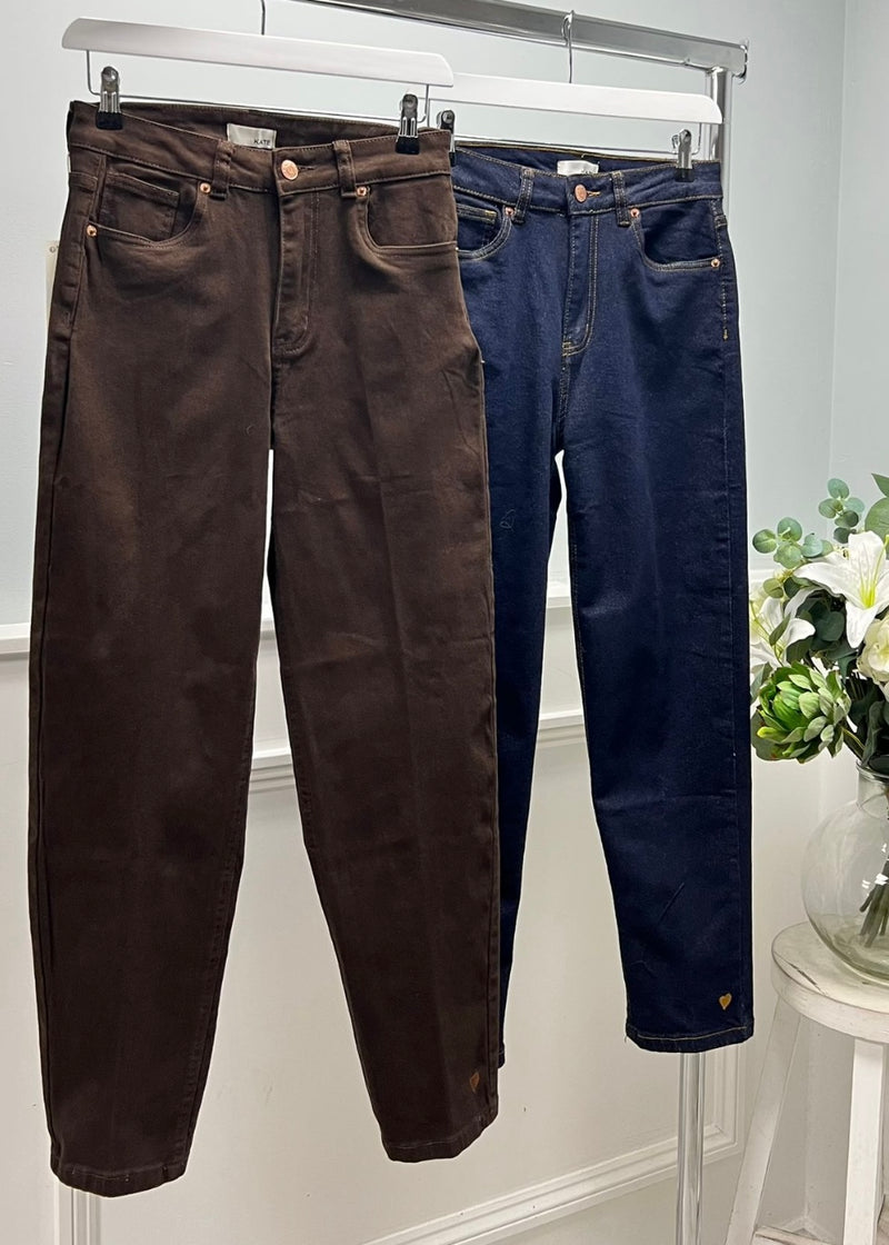 Kate Denim Heart Embroidered Jeans