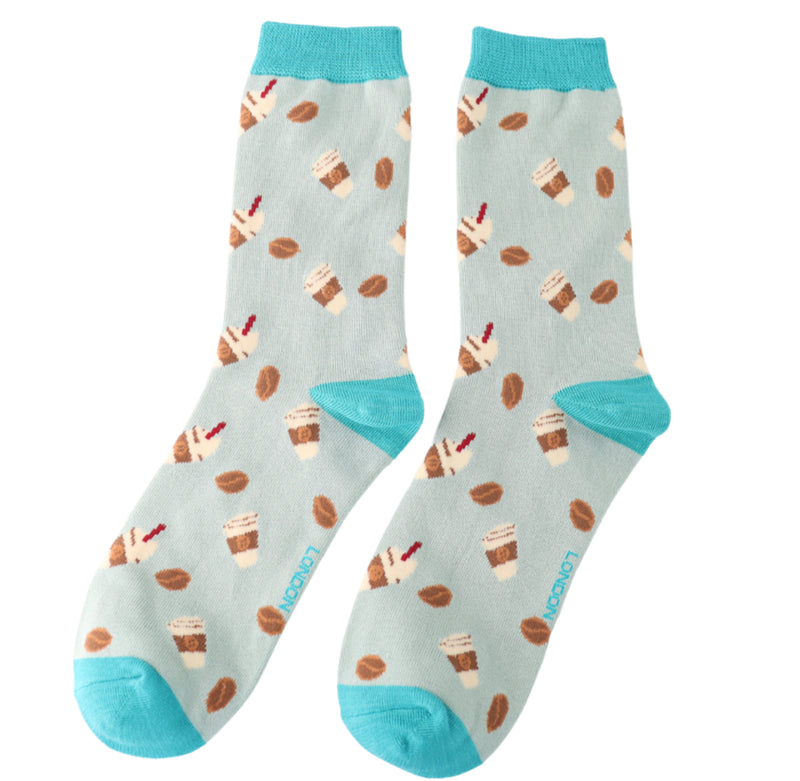 Takeaway Coffee Duck Egg Bamboo Socks