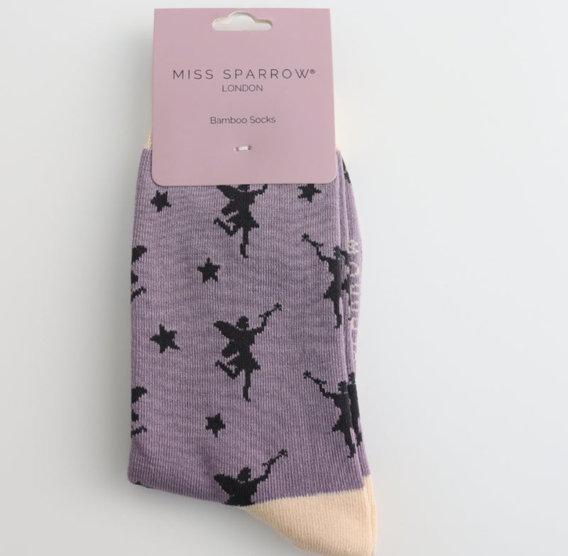 Fairies Lavender Bamboo Socks