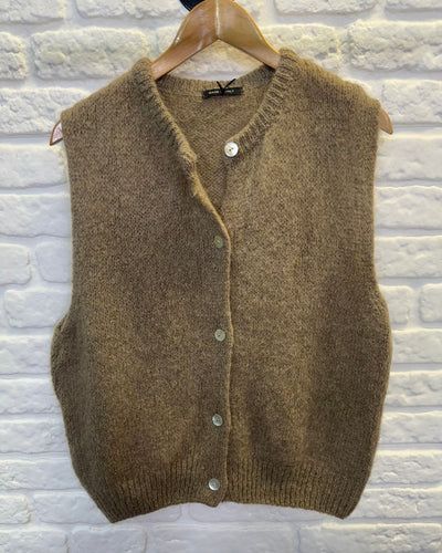 Corinne Button Vest Cardigan - More Colours Available