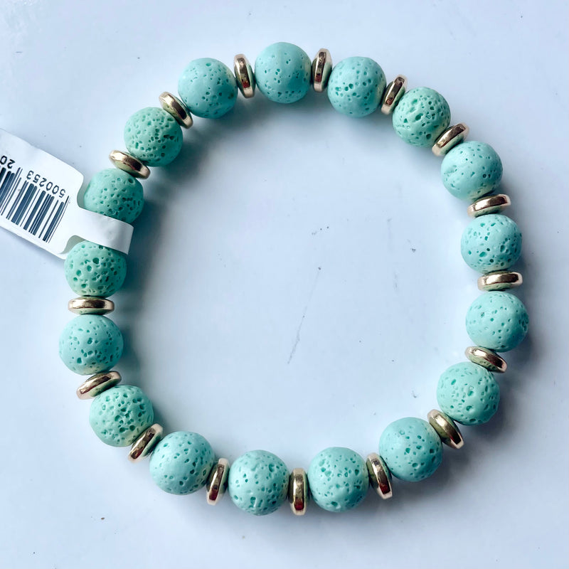 Lava Stone Elastic Bracelets