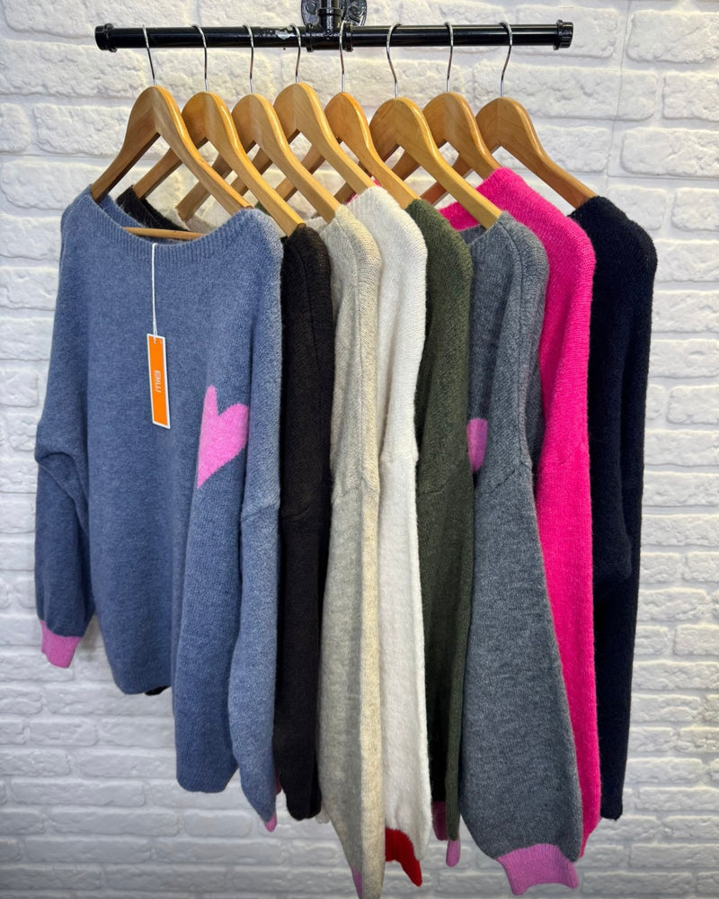 Hayley Heart Jumper - More Colours Available
