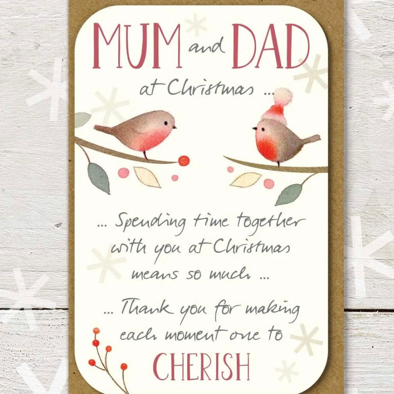 Mum and Dad At Christmas Keepsake Card