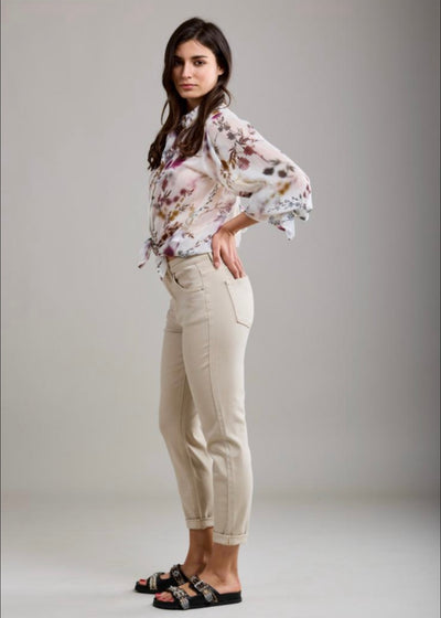 Brilliant Boyfriend Jeans Stone Colour - More Sizes Available
