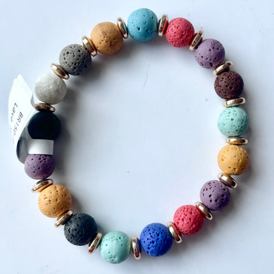 Lava Stone Elastic Bracelets