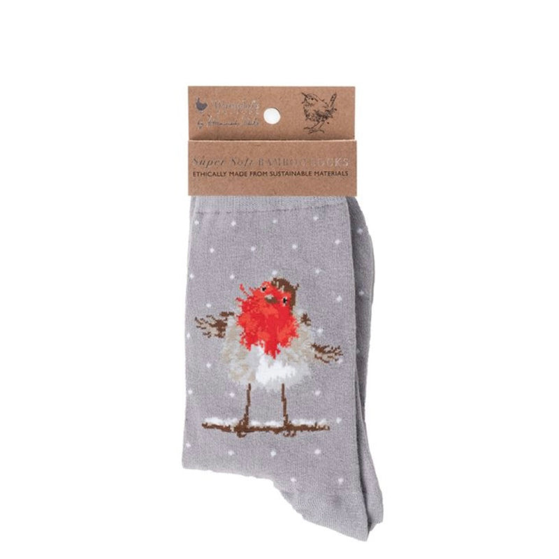 ‘Jolly Robin’ Bamboo Socks