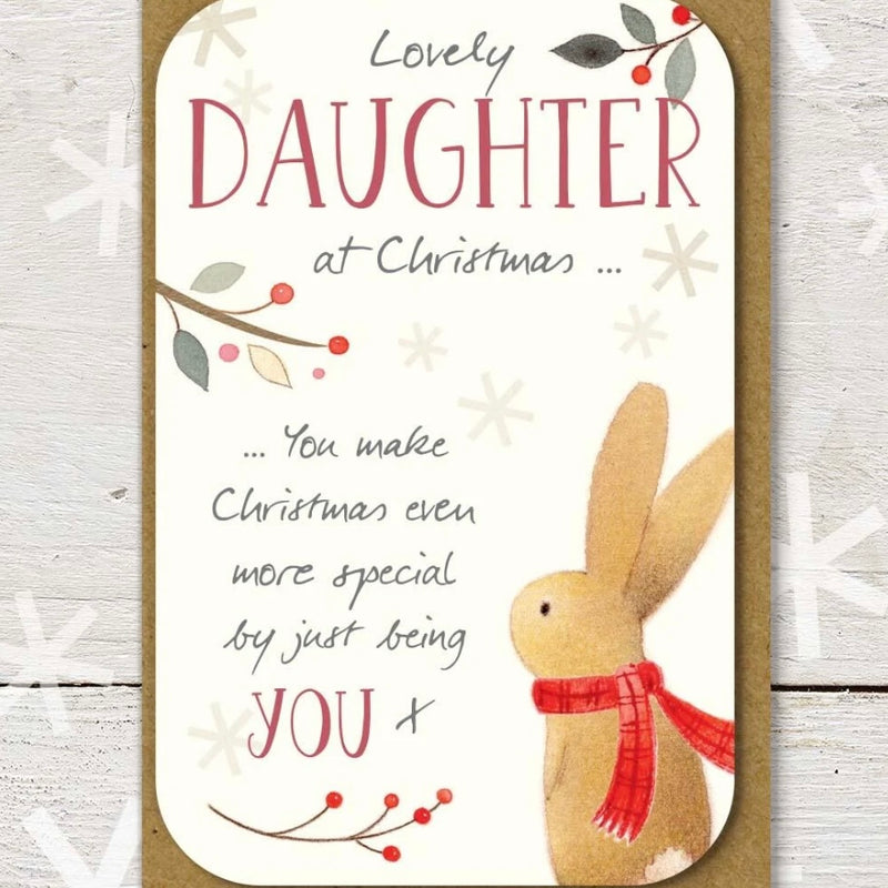 Lovely Daughter At Christmas Keepsake Card