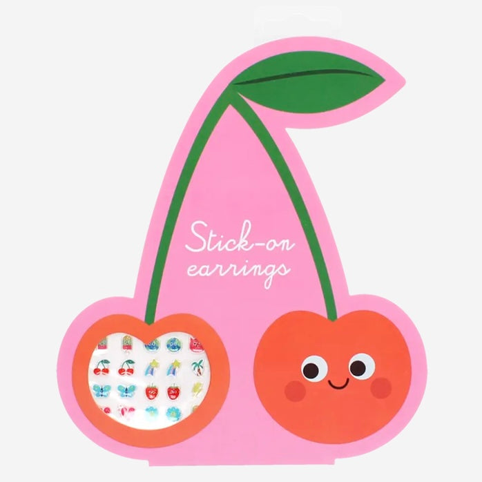 Stick On Earrings - Cherry