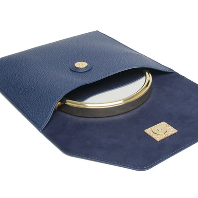 Travel Mirror & Case In Navy