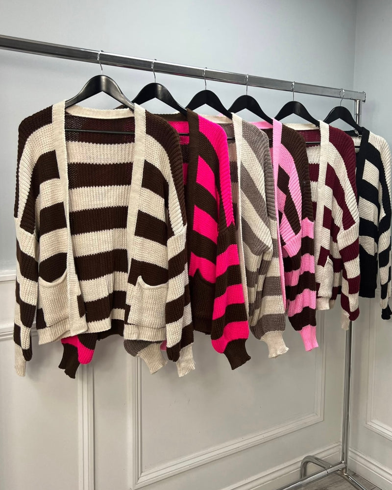 Sienna Striped Cardigan - More Colours Available