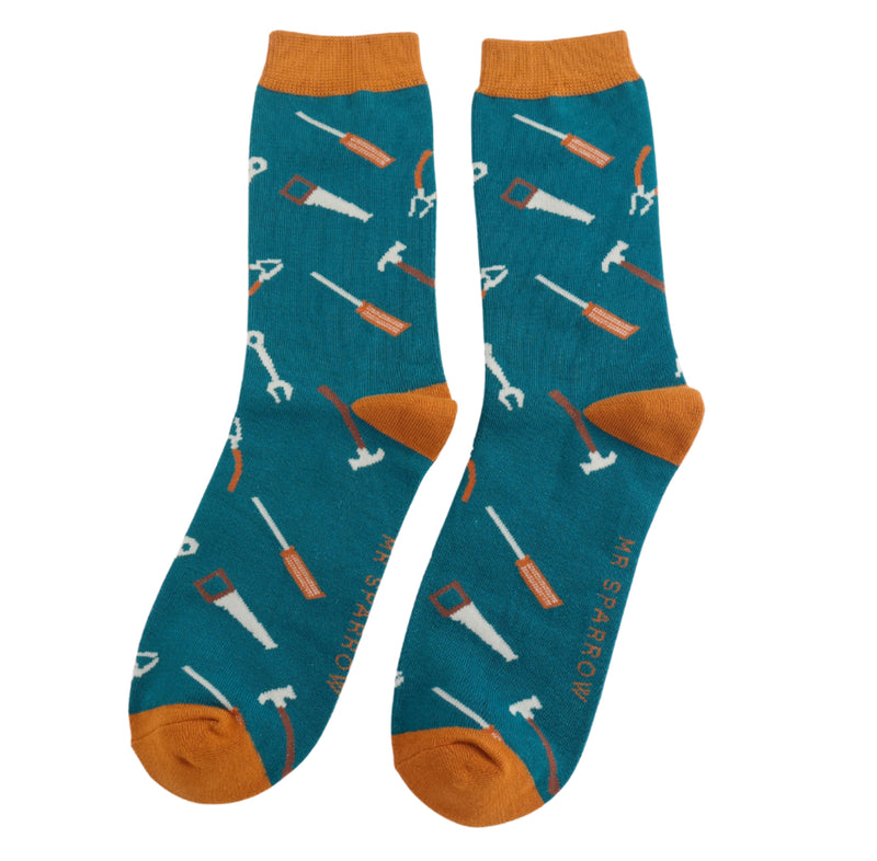 Tools Teal Bamboo Socks