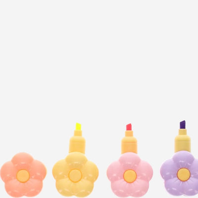 Stackable Flower Power Highlighter Pen Set