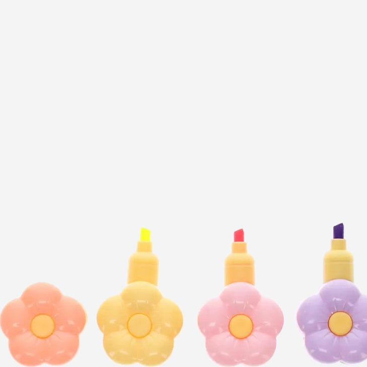 Stackable Flower Power Highlighter Pen Set