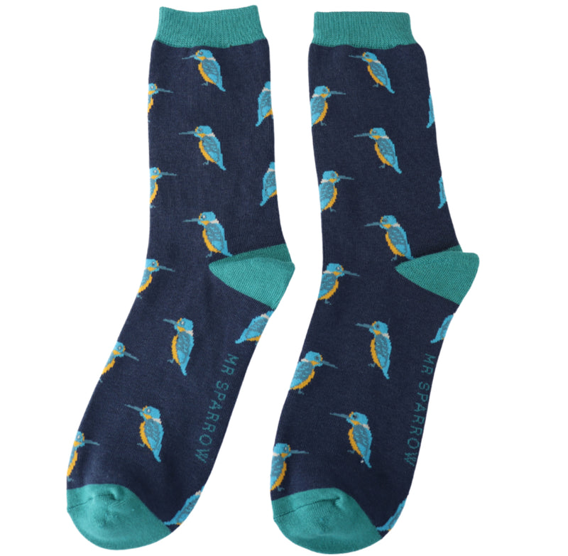 Kingfishers Navy Bamboo Socks