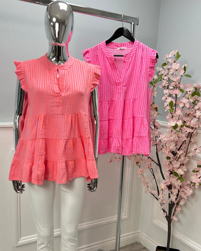 Hazel Cheesecloth Neon Top - More Colours Available